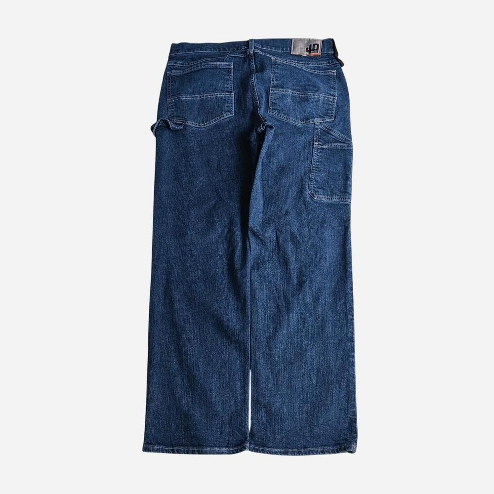 40 Grit by Duluth Trading blue jeans with a relaxed slim fit